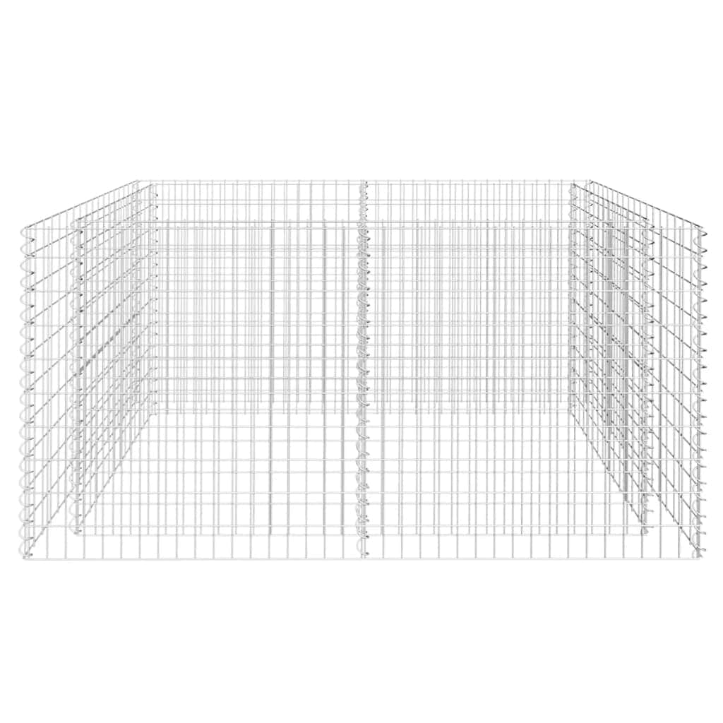 Gabion Planter Steel  Silver