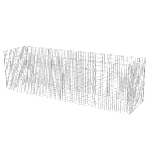 Gabion Planter Steel Silver