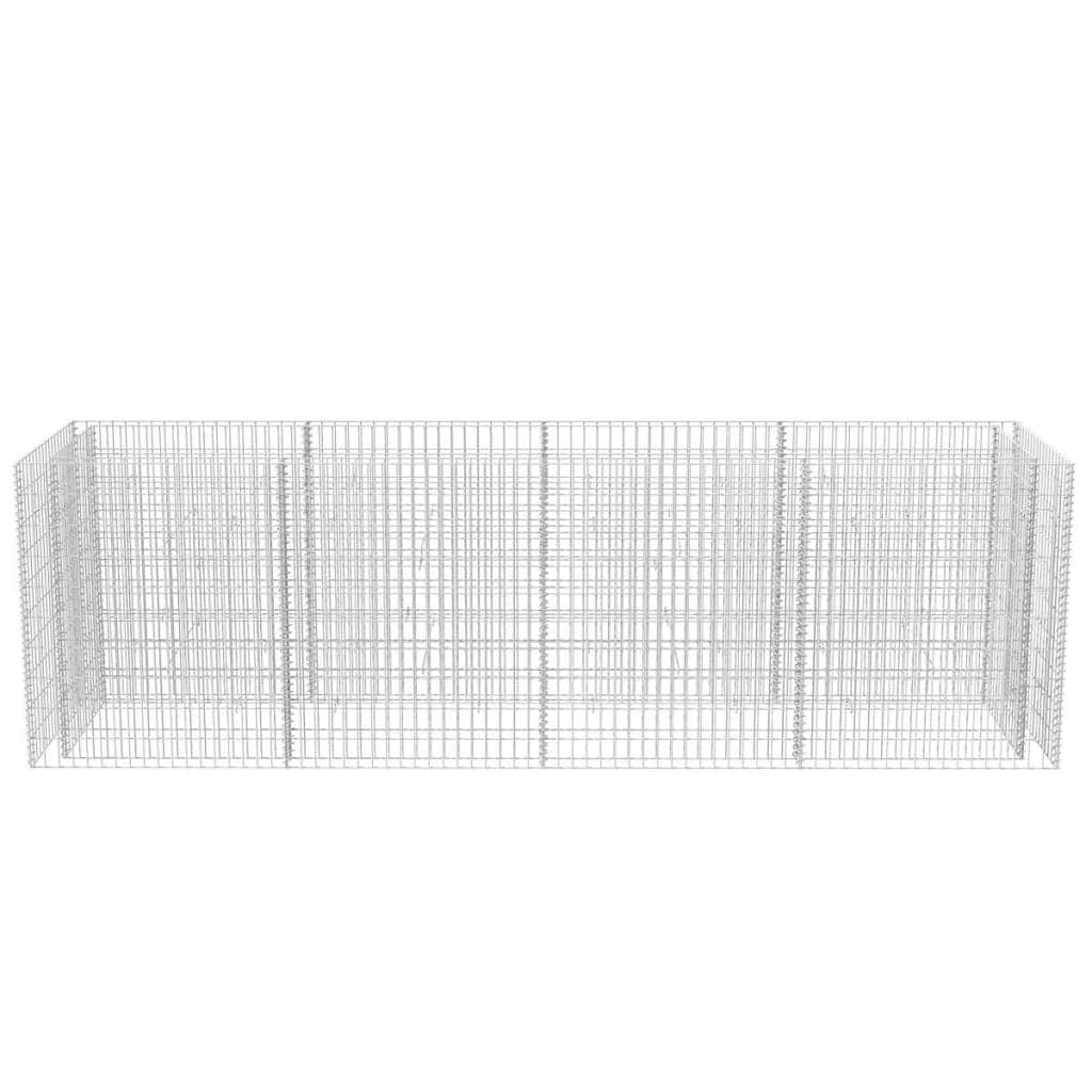 Gabion Planter Steel Silver