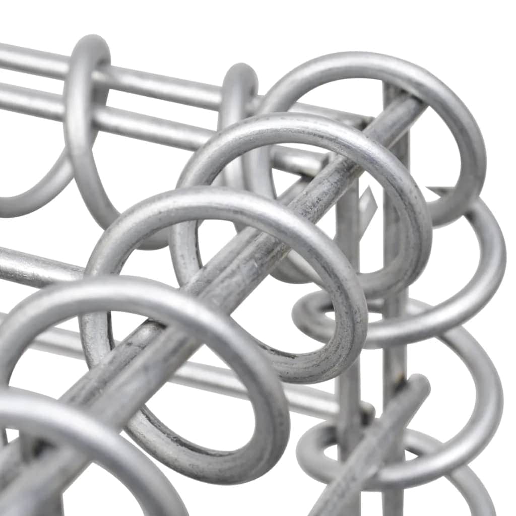 Gabion Planter Steel Silver