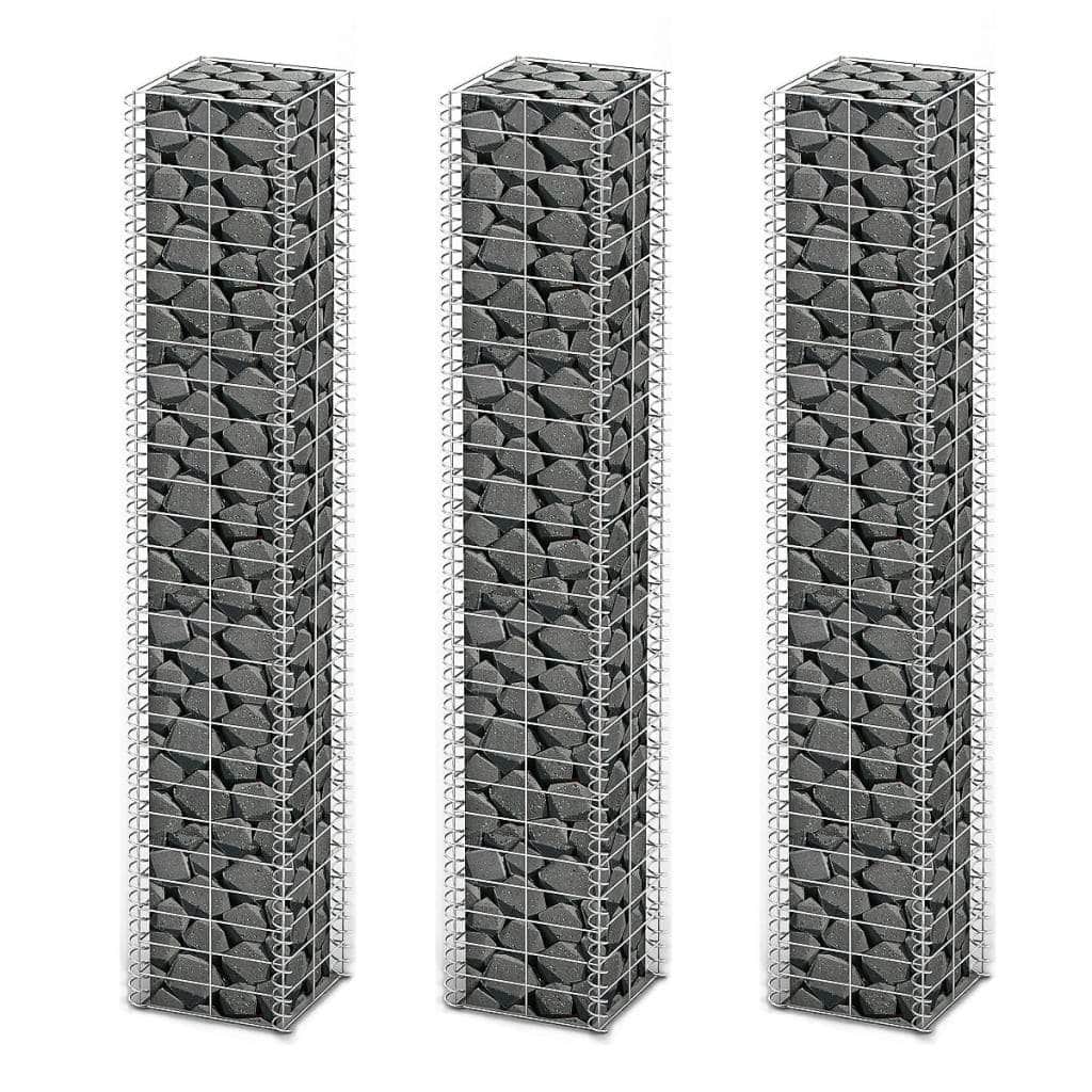 Gabion Set 3 pcs Galvanised Wire L
