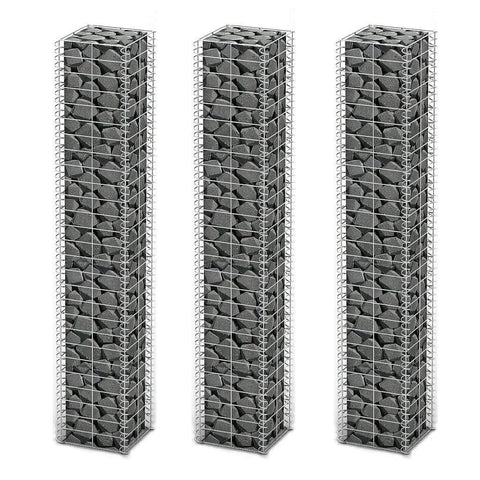 Gabion Set 3 pcs Galvanised Wire L