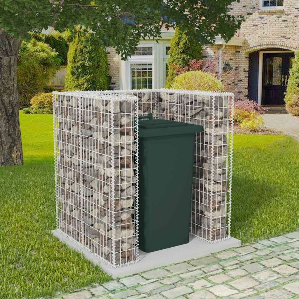 Gabion Single Wheelie Bin Surround Steel S