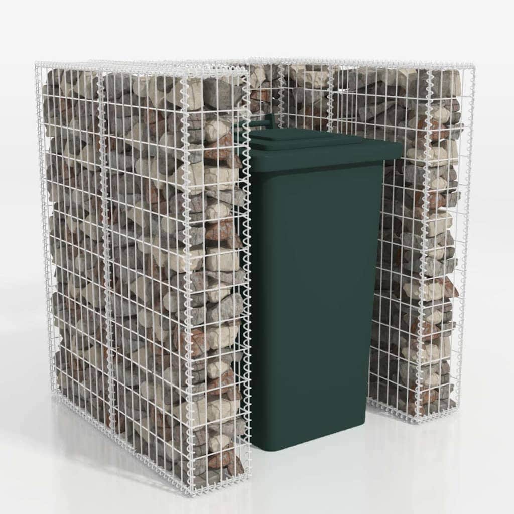 Gabion Single Wheelie Bin Surround Steel S