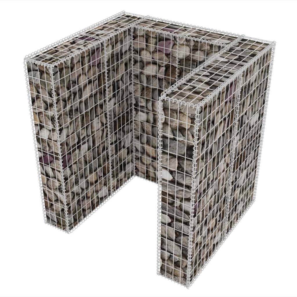 Gabion Single Wheelie Bin Surround Steel S