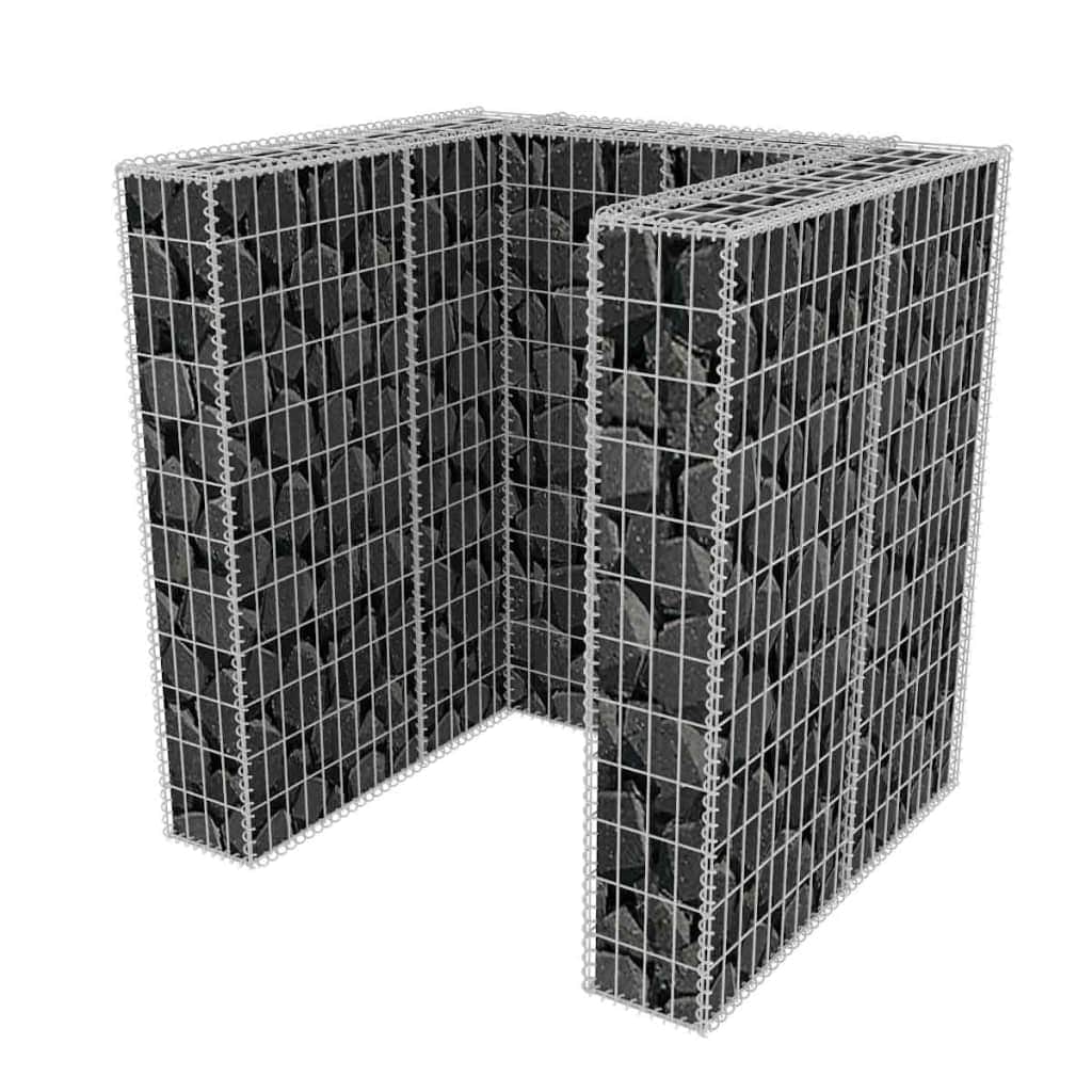 Gabion Single Wheelie Bin Surround Steel S