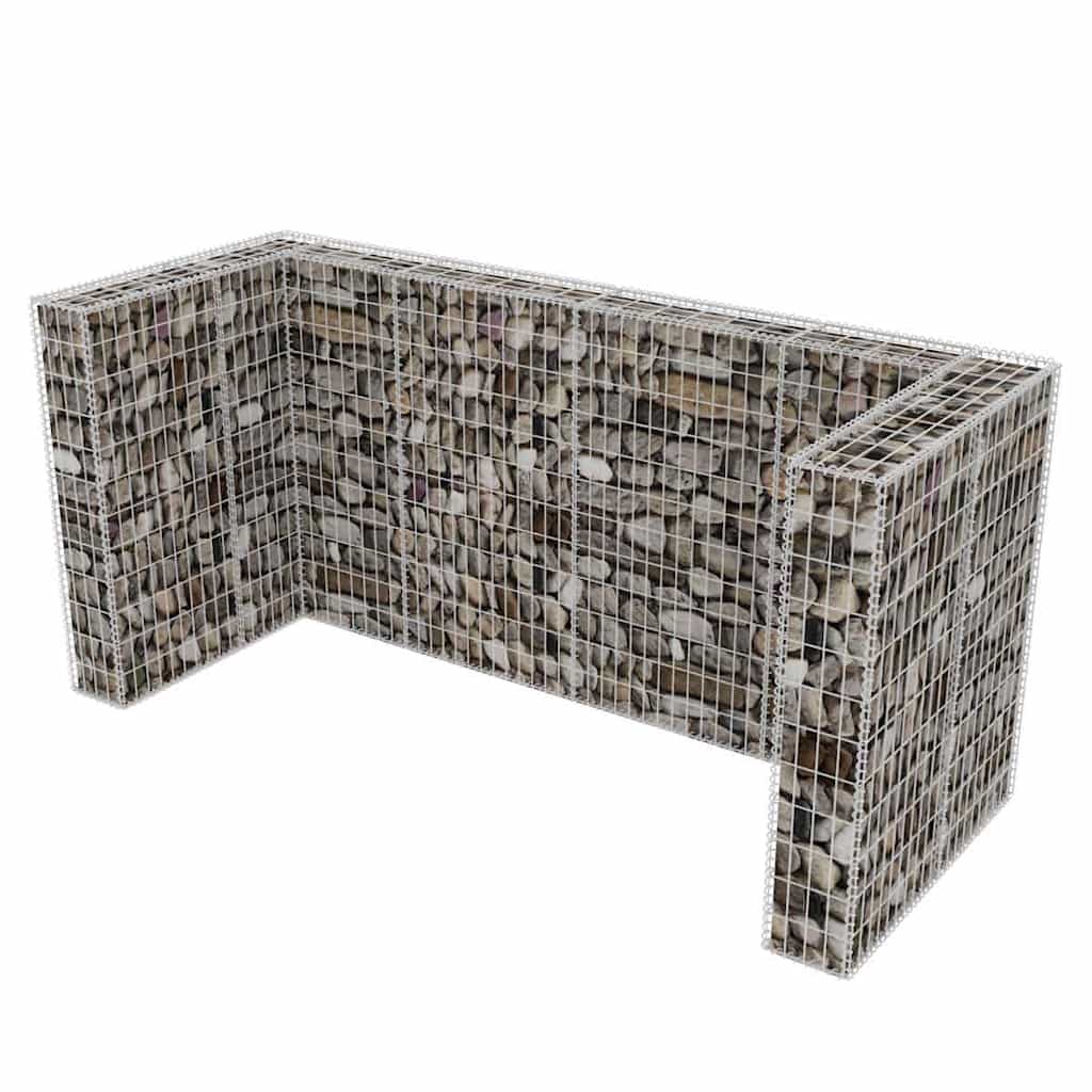 Gabion Triple Wheelie Bin Surround Steel L