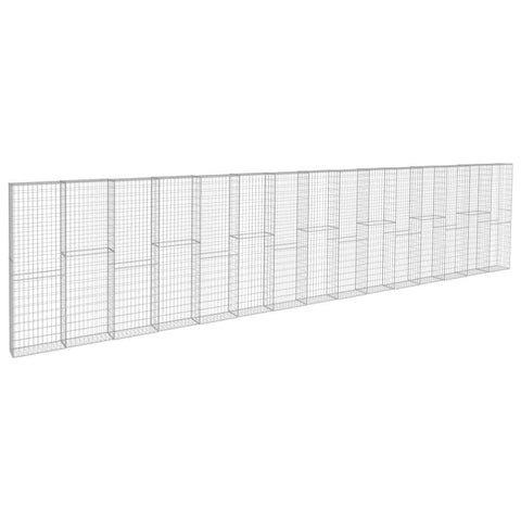 Gabion Wall with Covers Galvanised Steel