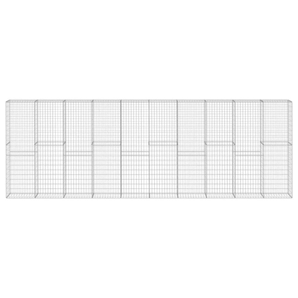 Gabion Wall with Covers Galvanised Steel