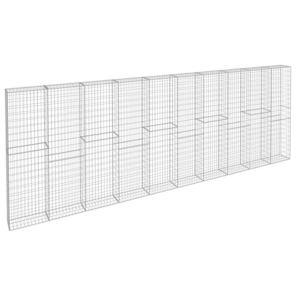 Gabion Wall with Covers Galvanised Steel