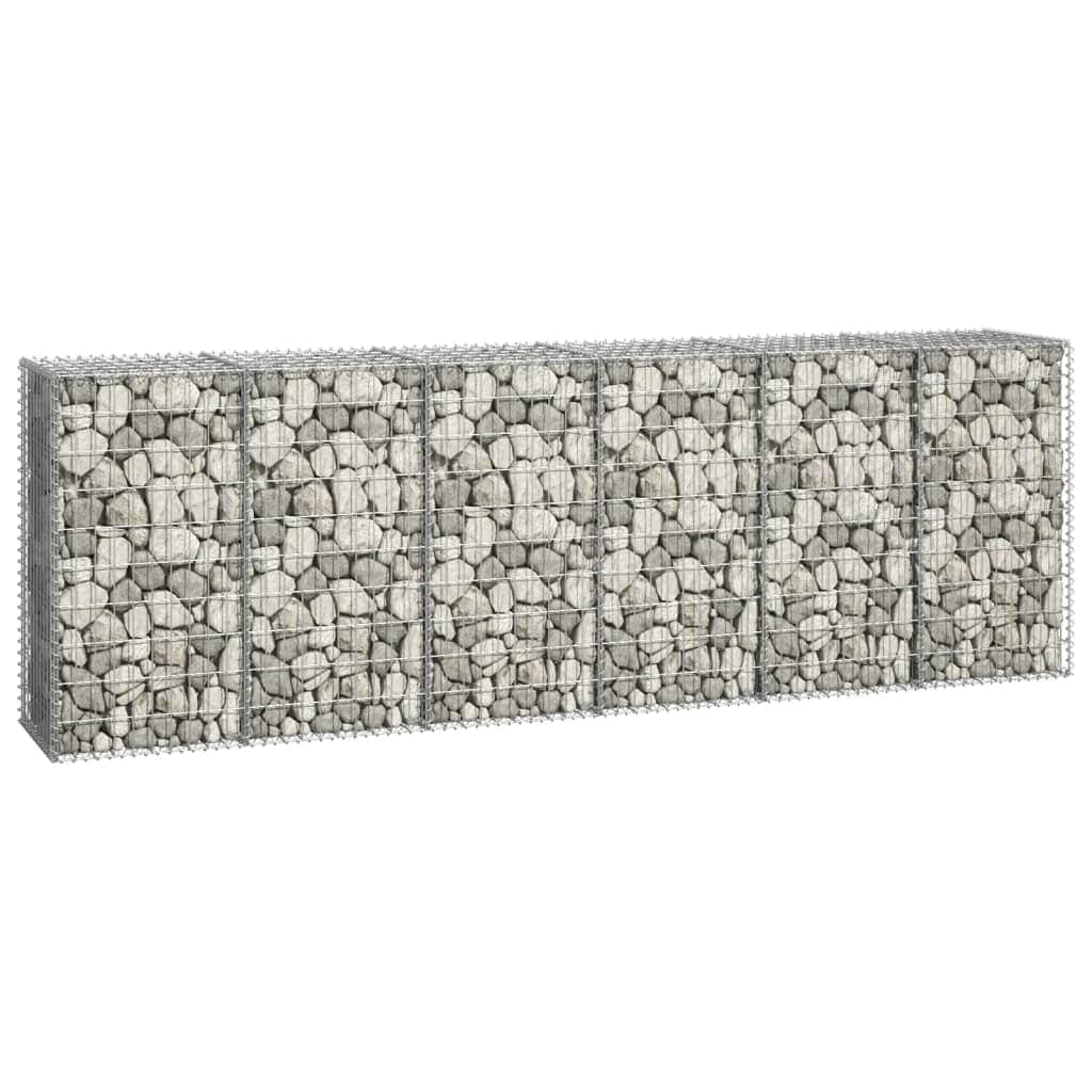 Gabion Wall with Covers Galvanised Steel M