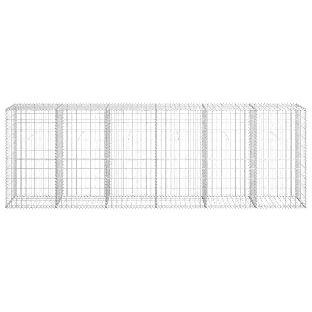 Gabion Wall with Covers Galvanised Steel M