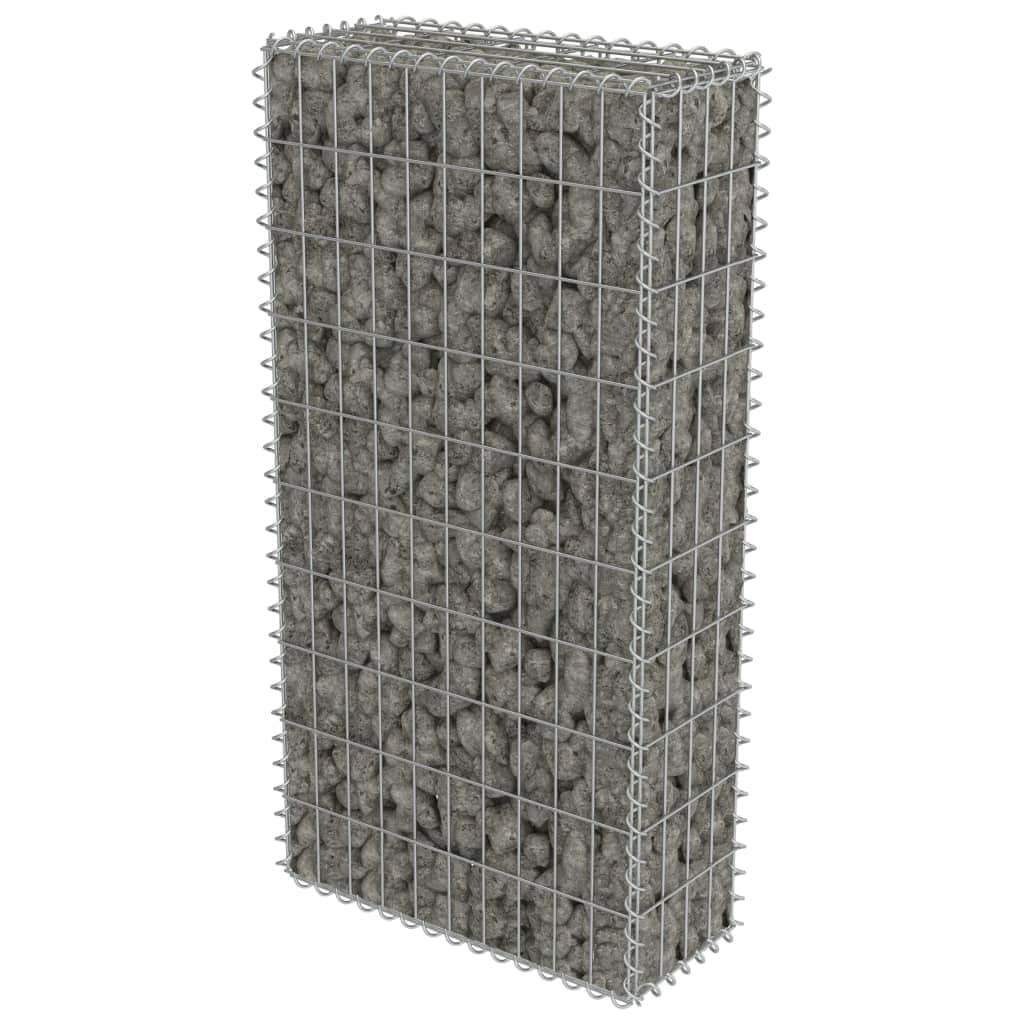 Gabion Wall with Covers Galvanised Steel  (Silver)