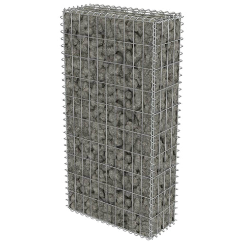 Gabion Wall with Covers Galvanised Steel  (Silver)