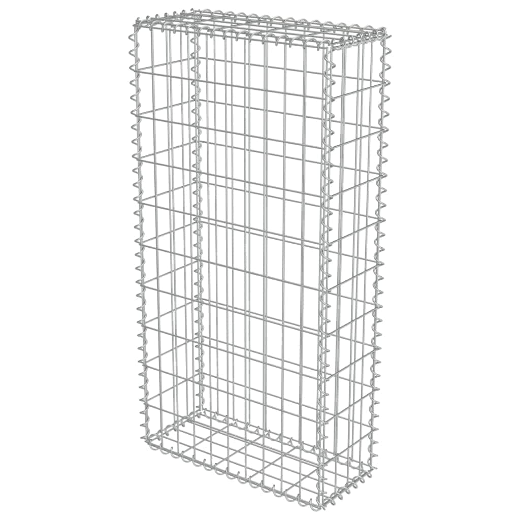 Gabion Wall with Covers Galvanised Steel  (Silver)