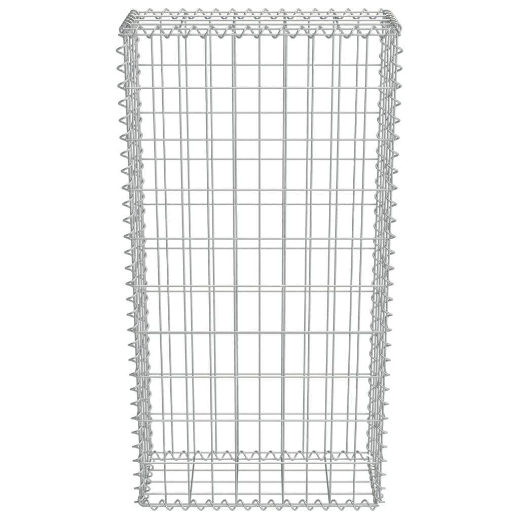Gabion Wall with Covers Galvanised Steel  (Silver)