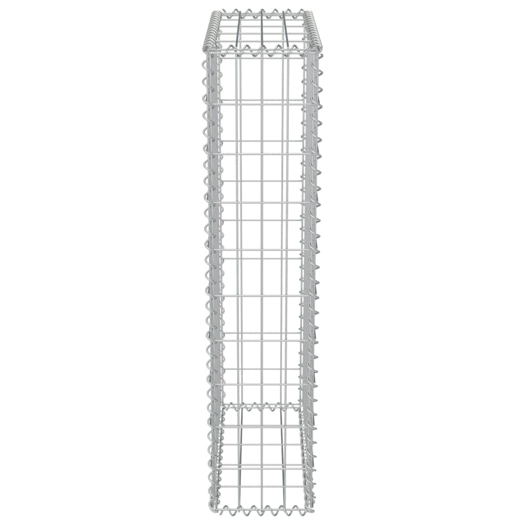 Gabion Wall with Covers Galvanised Steel  (Silver)