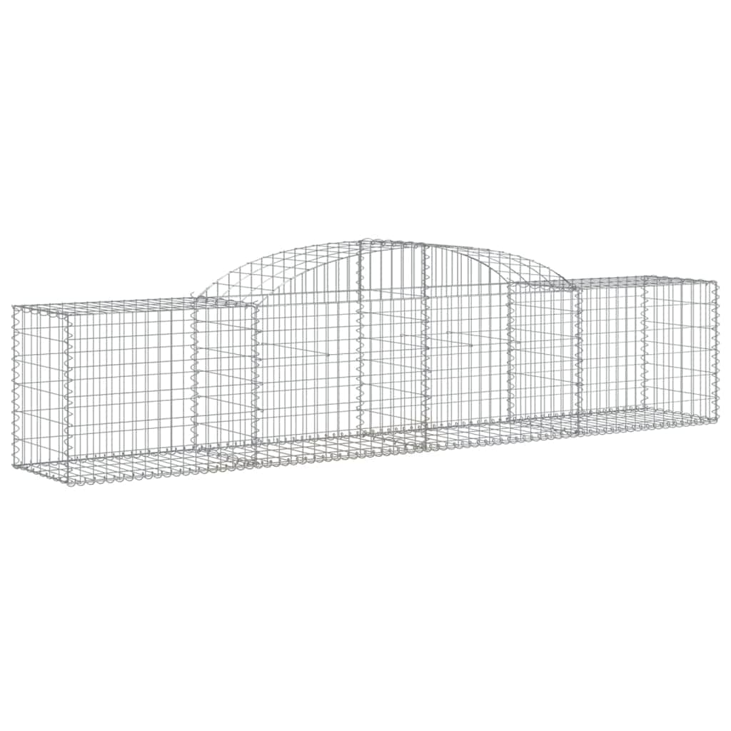 Galvanised Arched Gabion Baskets: A Duo of Elegance