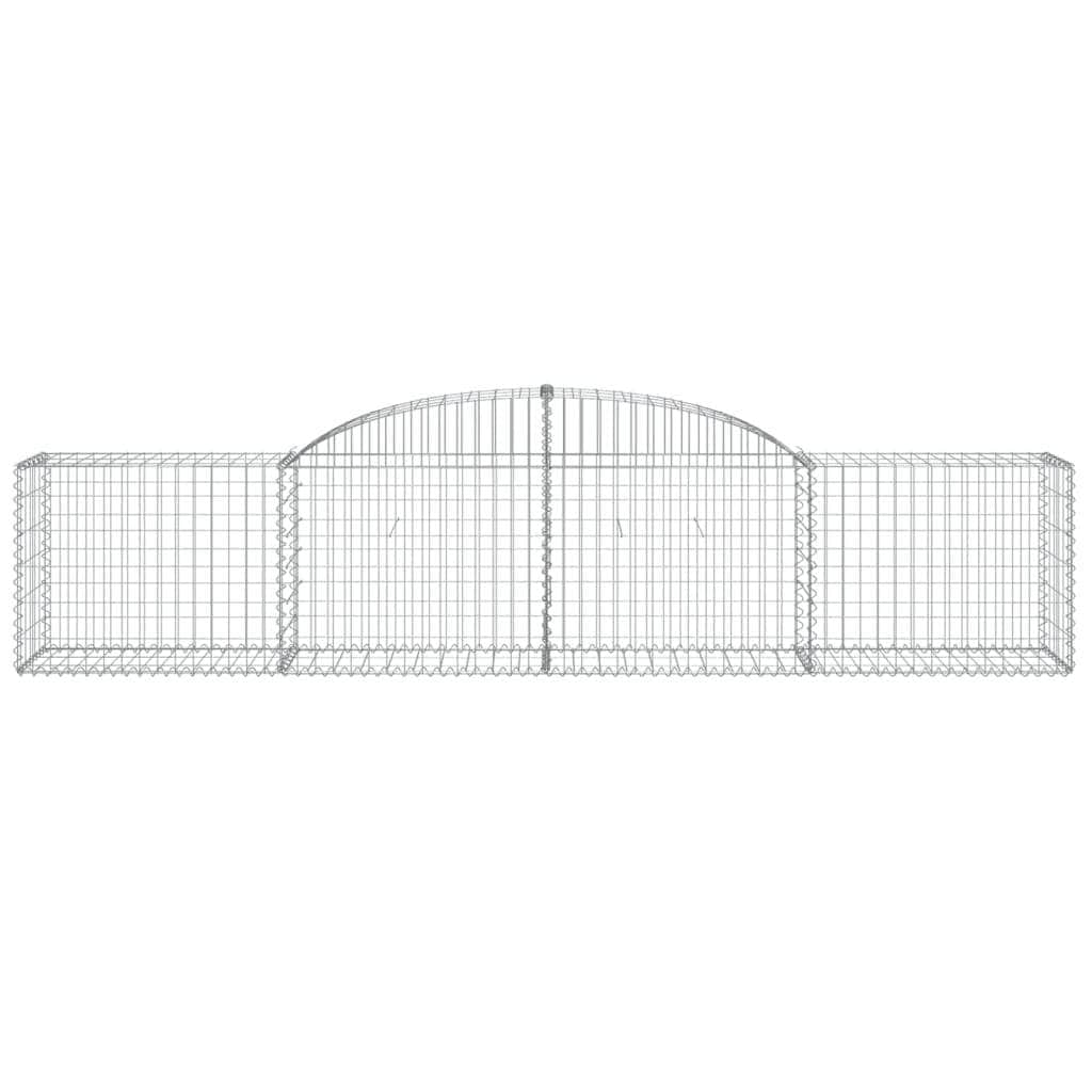 Galvanised Arched Gabion Baskets: A Duo of Elegance