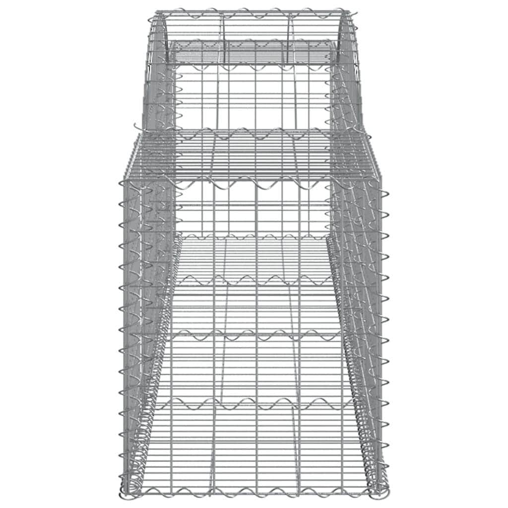 Galvanised Arched Gabion Baskets: A Duo of Elegance