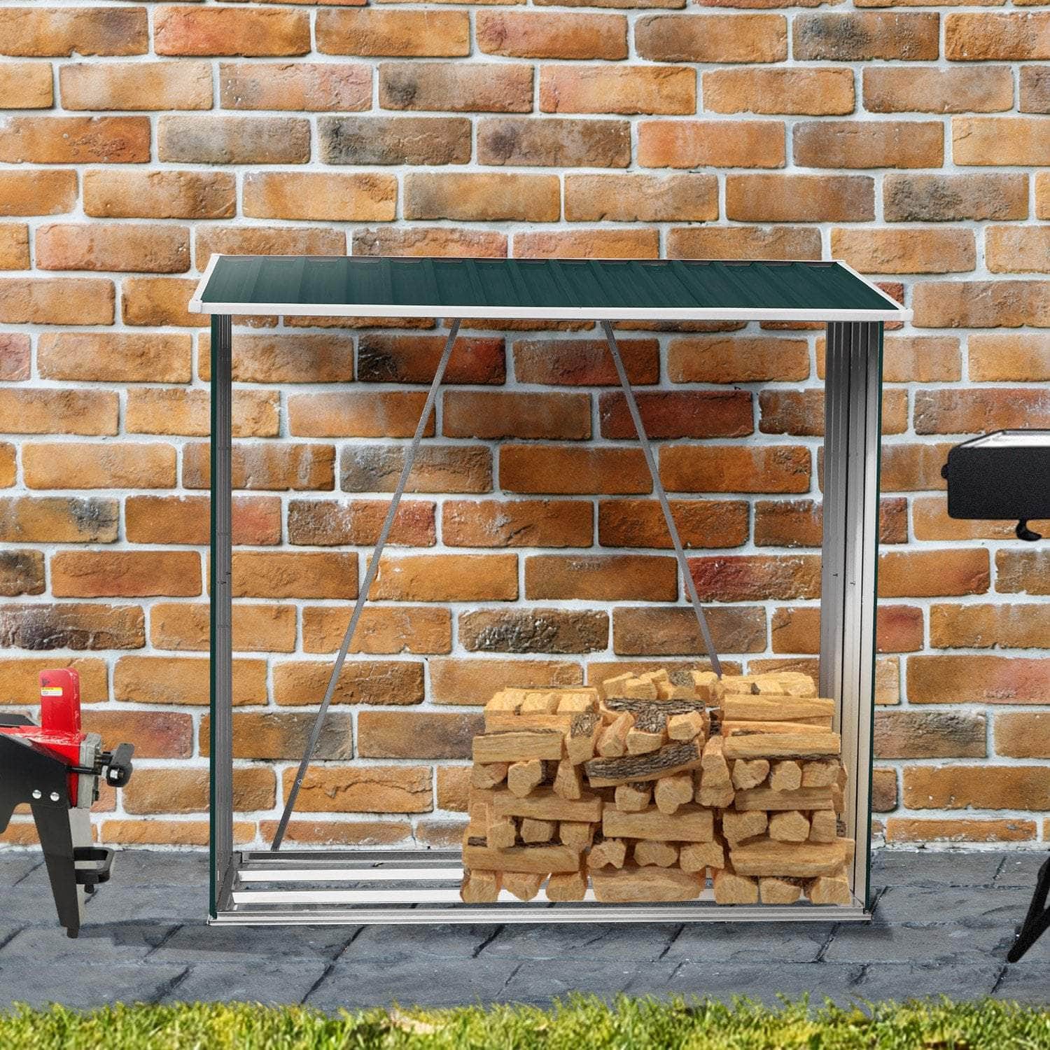 Galvanized Steel Wood Storage Shed, outdoor > garden care - photo 15