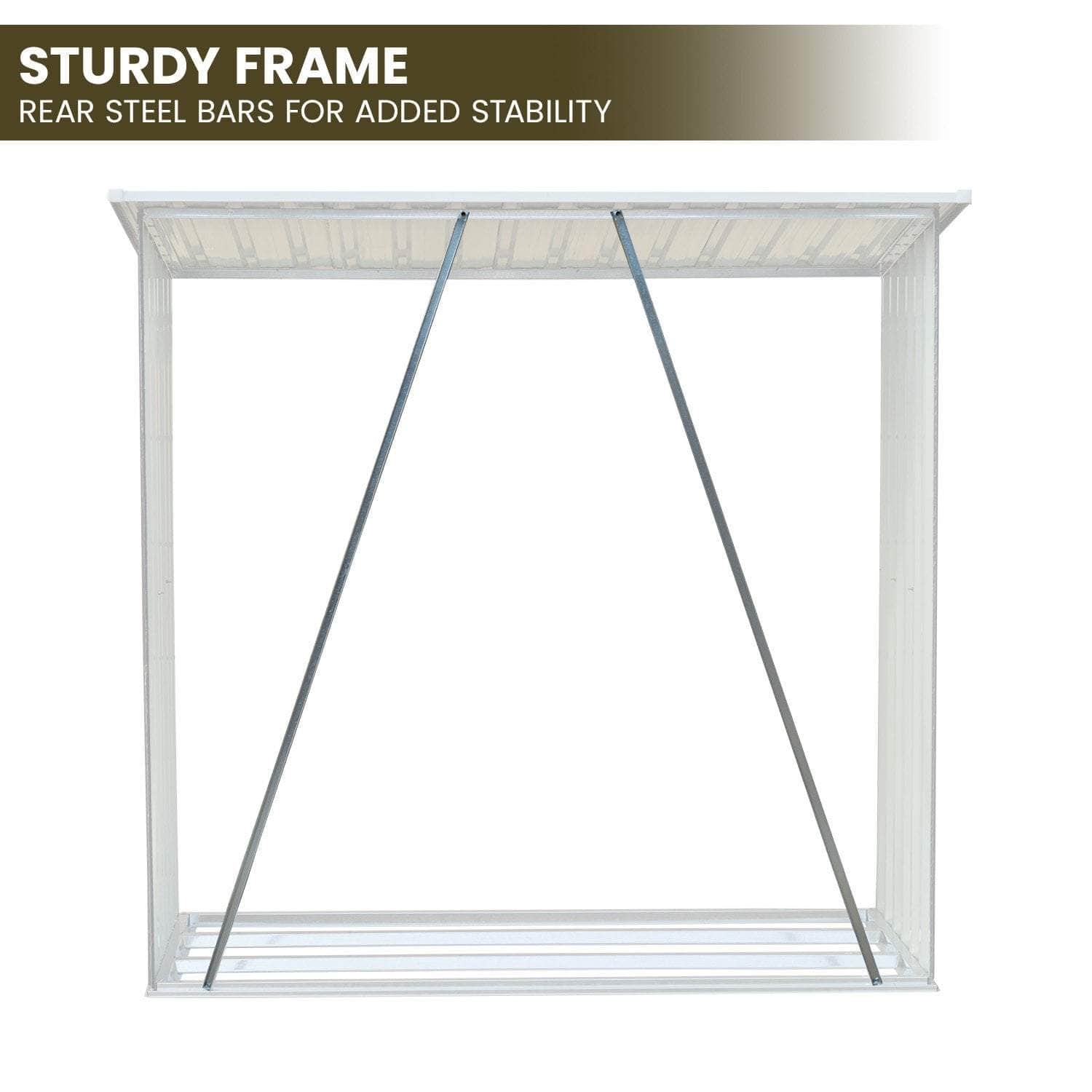 Galvanized Steel Wood Storage Shed | Steel finish