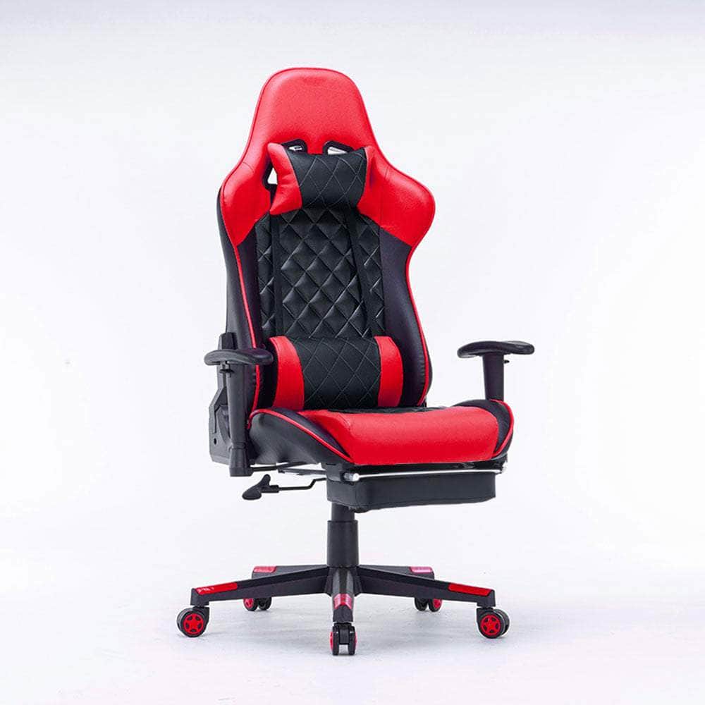 Gaming Chair Ergonomic Racing Chair Reclining Gaming Pink White