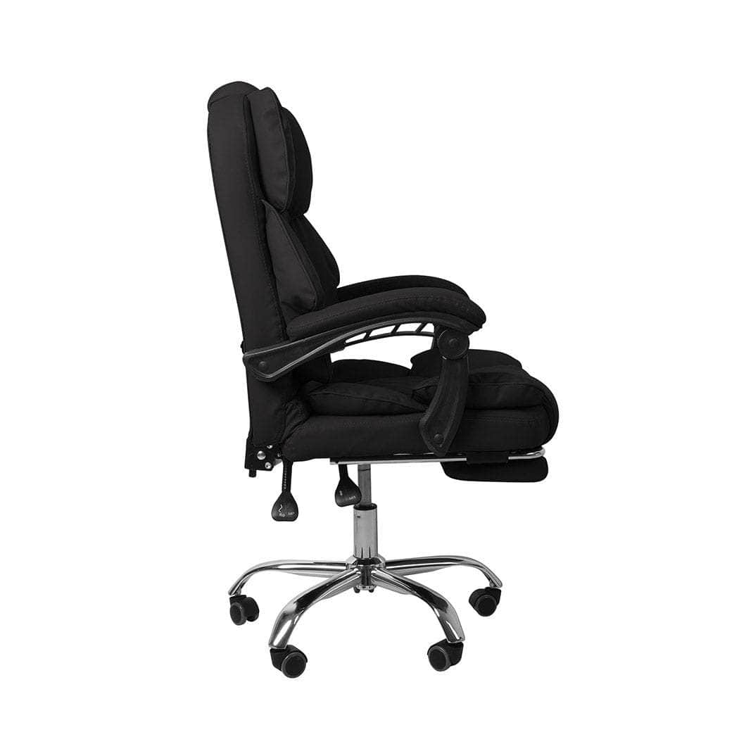 Gaming Chair Office Computer Black Footrest
