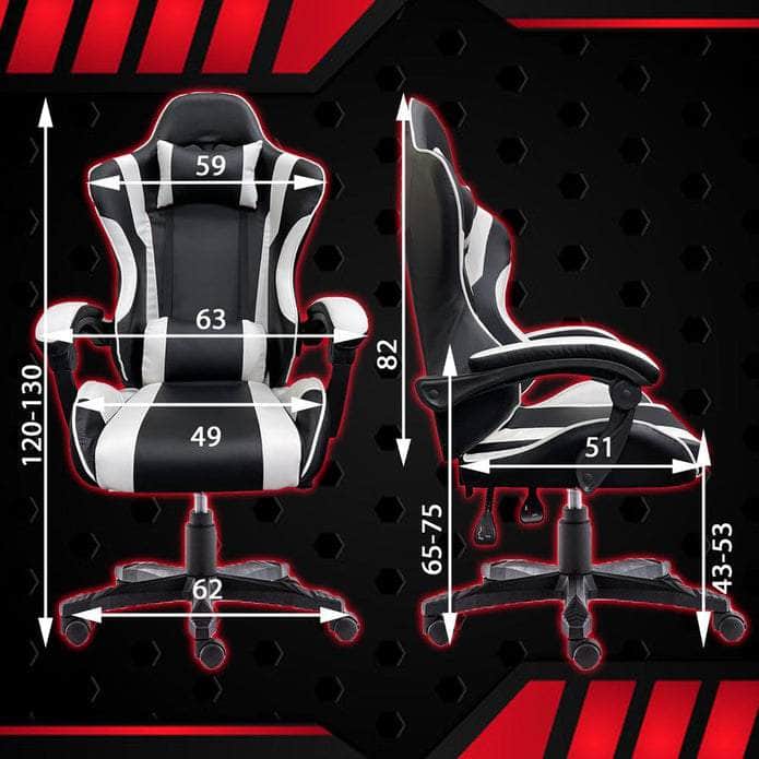 Gaming Chair Office Computer Seating Racing Pu Executive Racer Recliner Large Pink