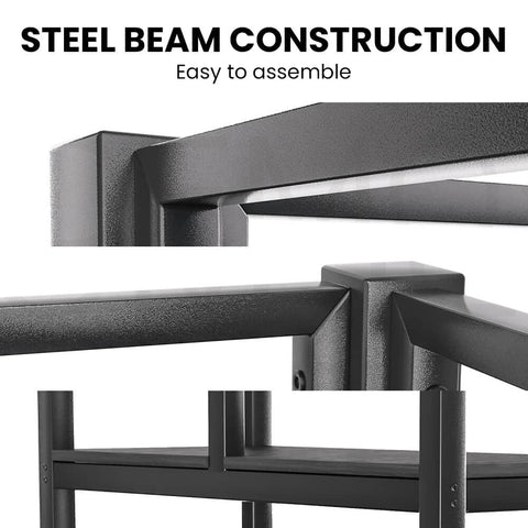 Gaming Loft Bed With Desk Steel Metal Frame Space Saving Design