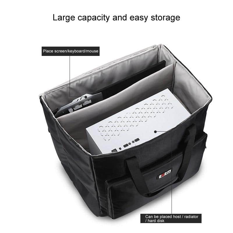 Gaming PC Travel Bag Case for Desktop Monitor Keyboard Accessories
