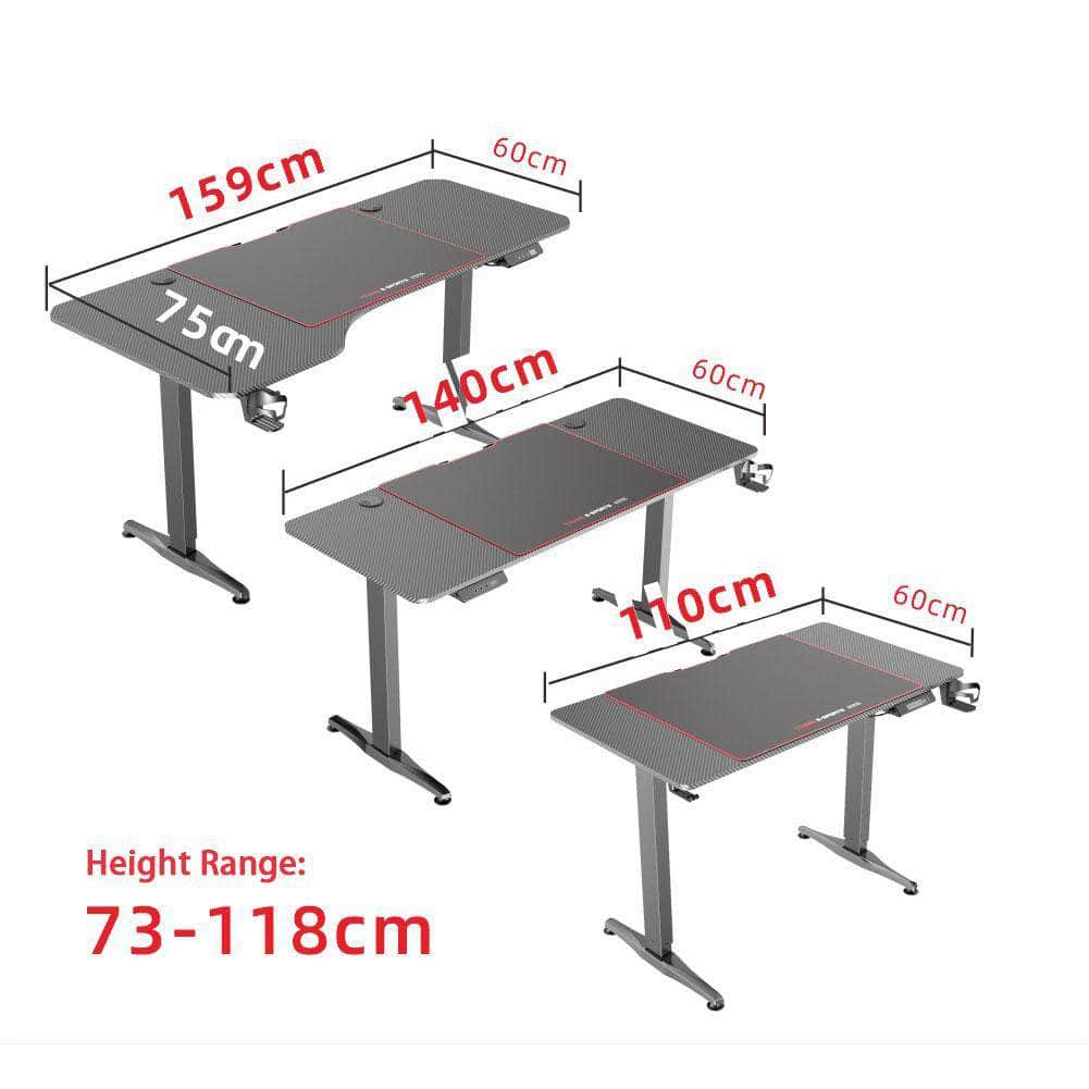 Gaming Standing Desk Home Office Lift Electric Height Adjustable