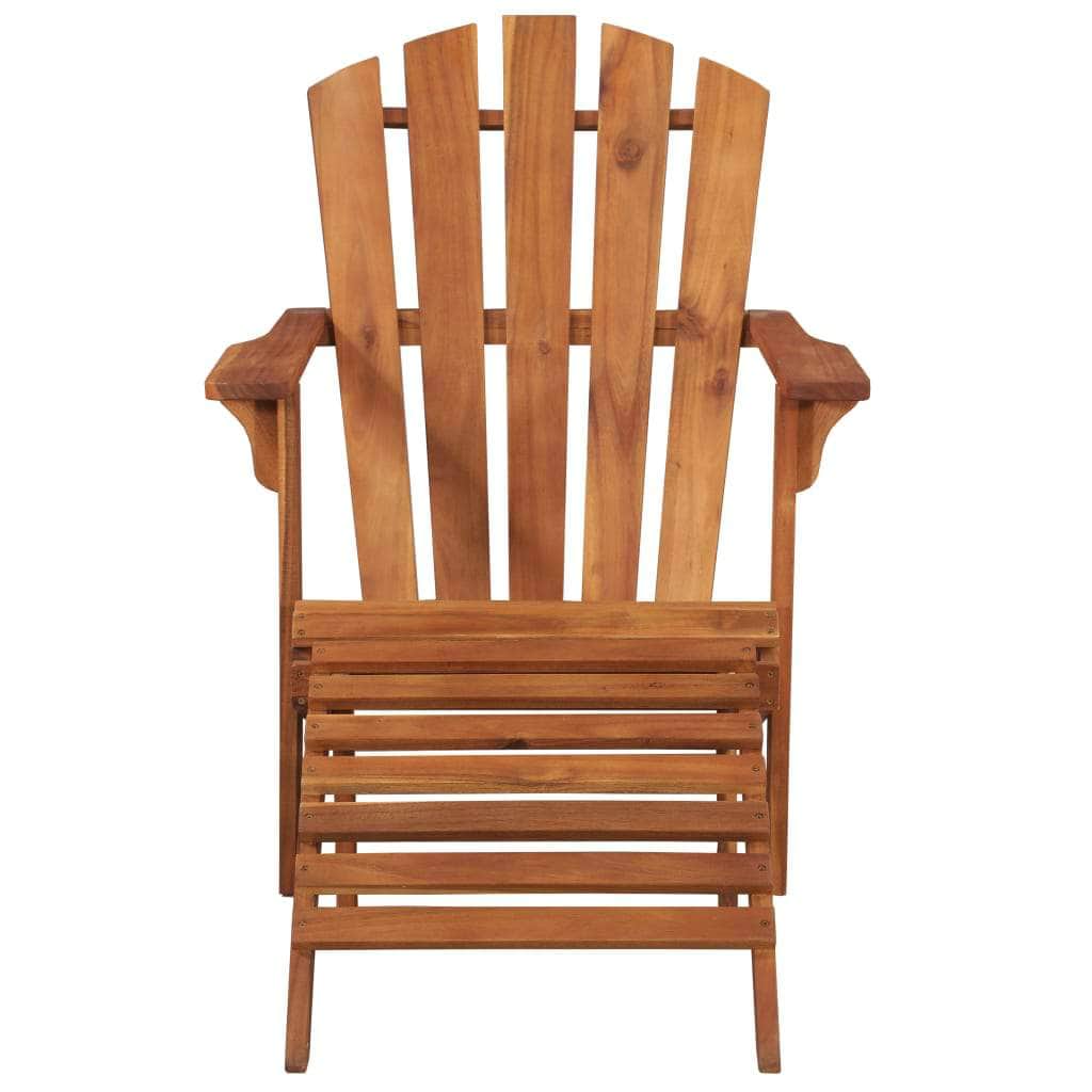 Garden Adirondack Chair with Footrest Solid Acacia Wood - Simple deals