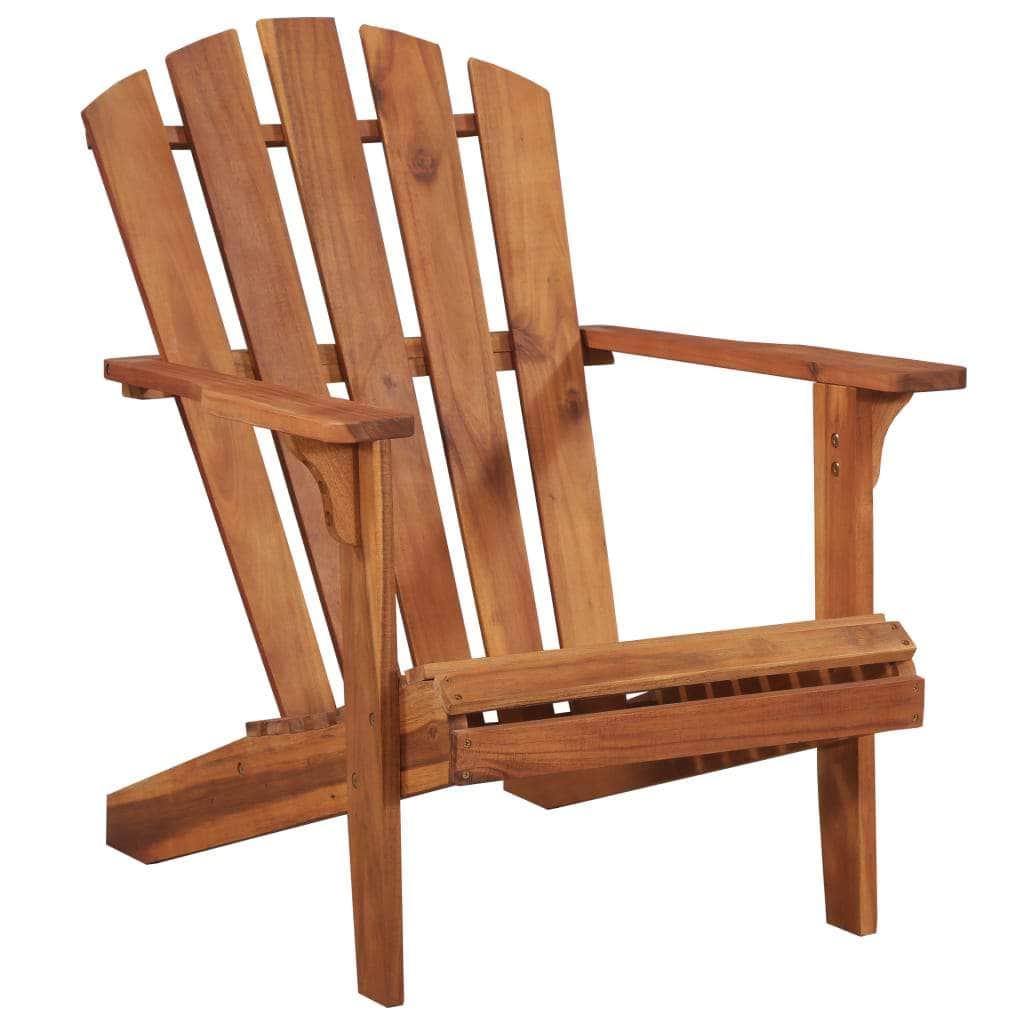Garden Adirondack Chair with Footrest Solid Acacia Wood - Simple deals