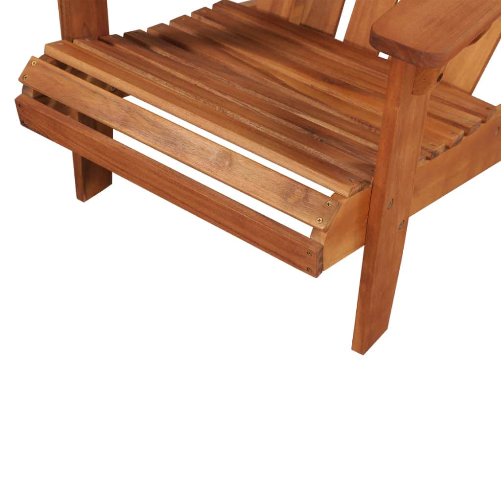 Garden Adirondack Chair with Footrest Solid Acacia Wood - Simple deals