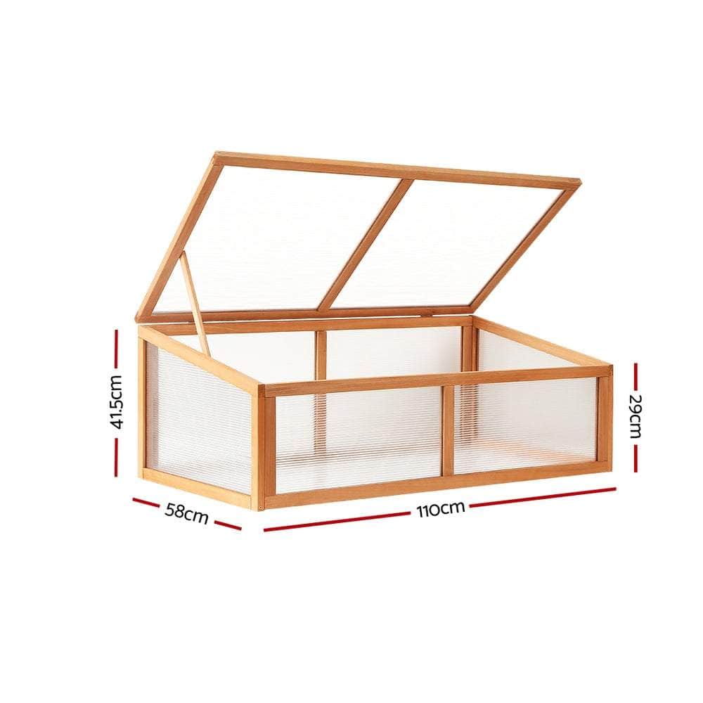 Wooden finish - Garden Bed 110x58x42cm Wooden Planter Box Raised Container Growing