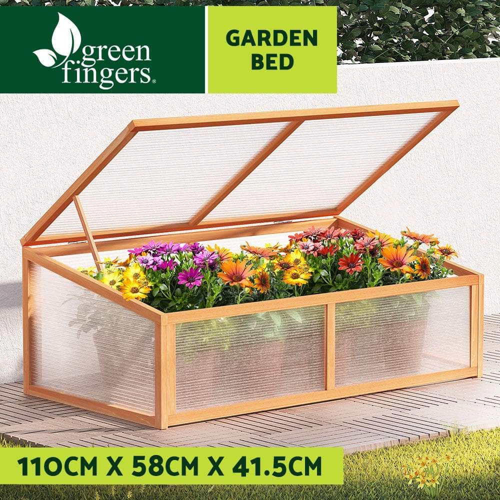 Garden Bed 110x58x42cm Wooden Planter Box Raised Container Growing | Garden Beds & Planters