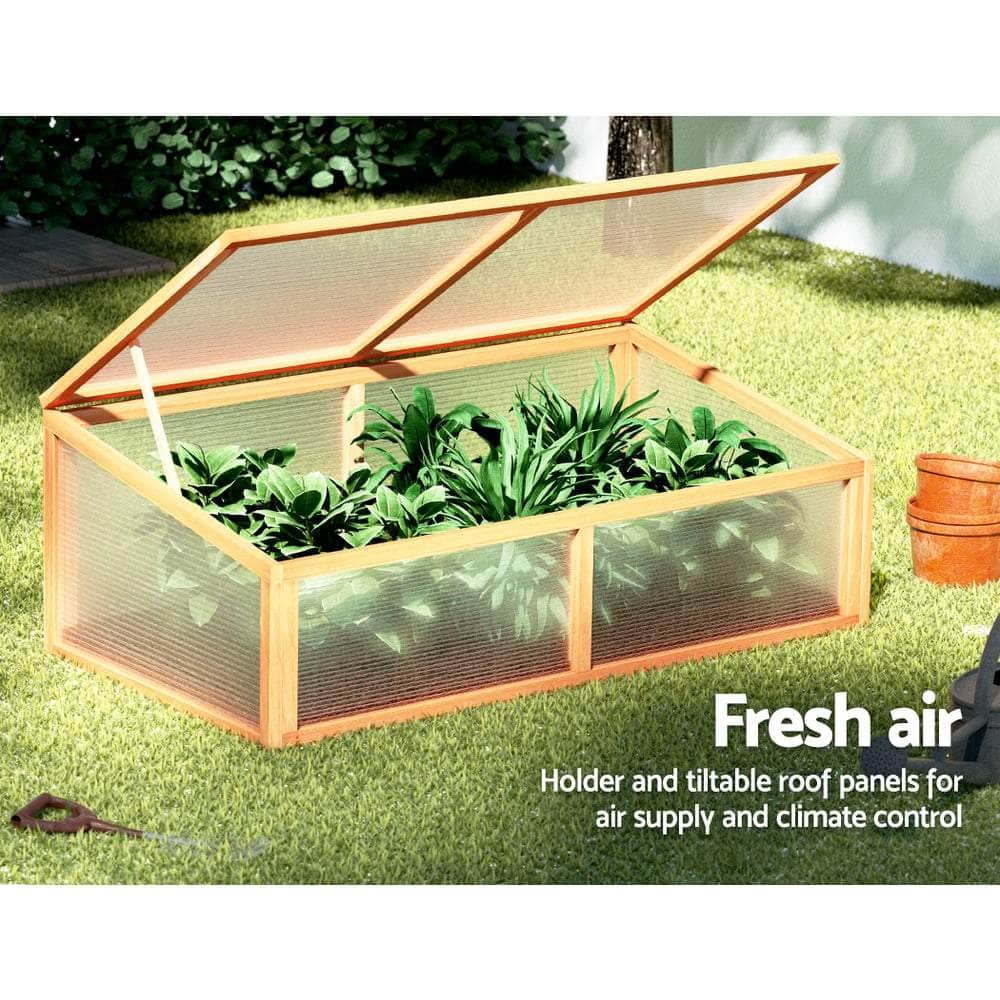 Garden Bed 110x58x42cm Wooden Planter Box Raised Container Growing | Wooden finish