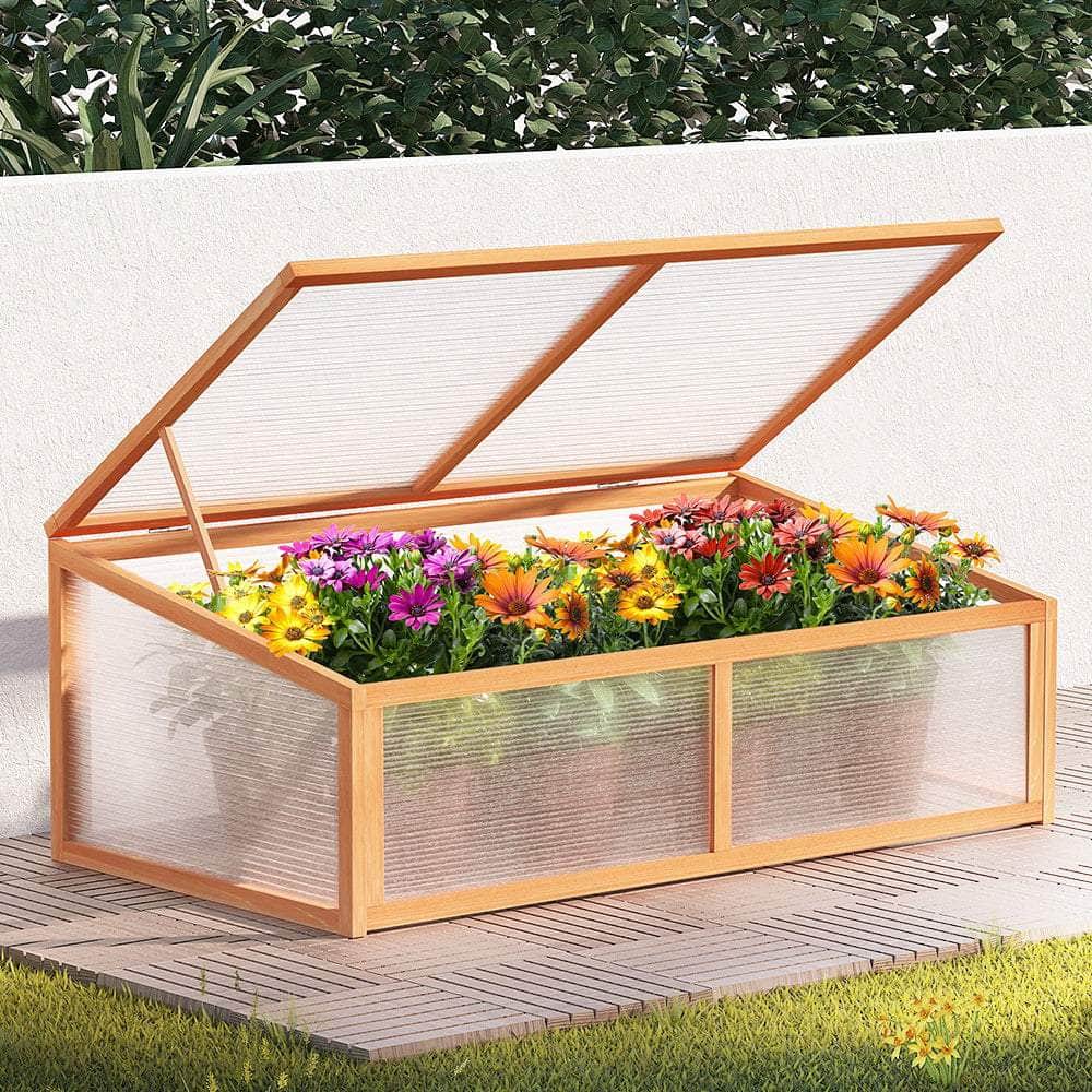 Garden Bed 110x58x42cm Wooden Planter Box Raised Container Growing with Garden Beds & Planters