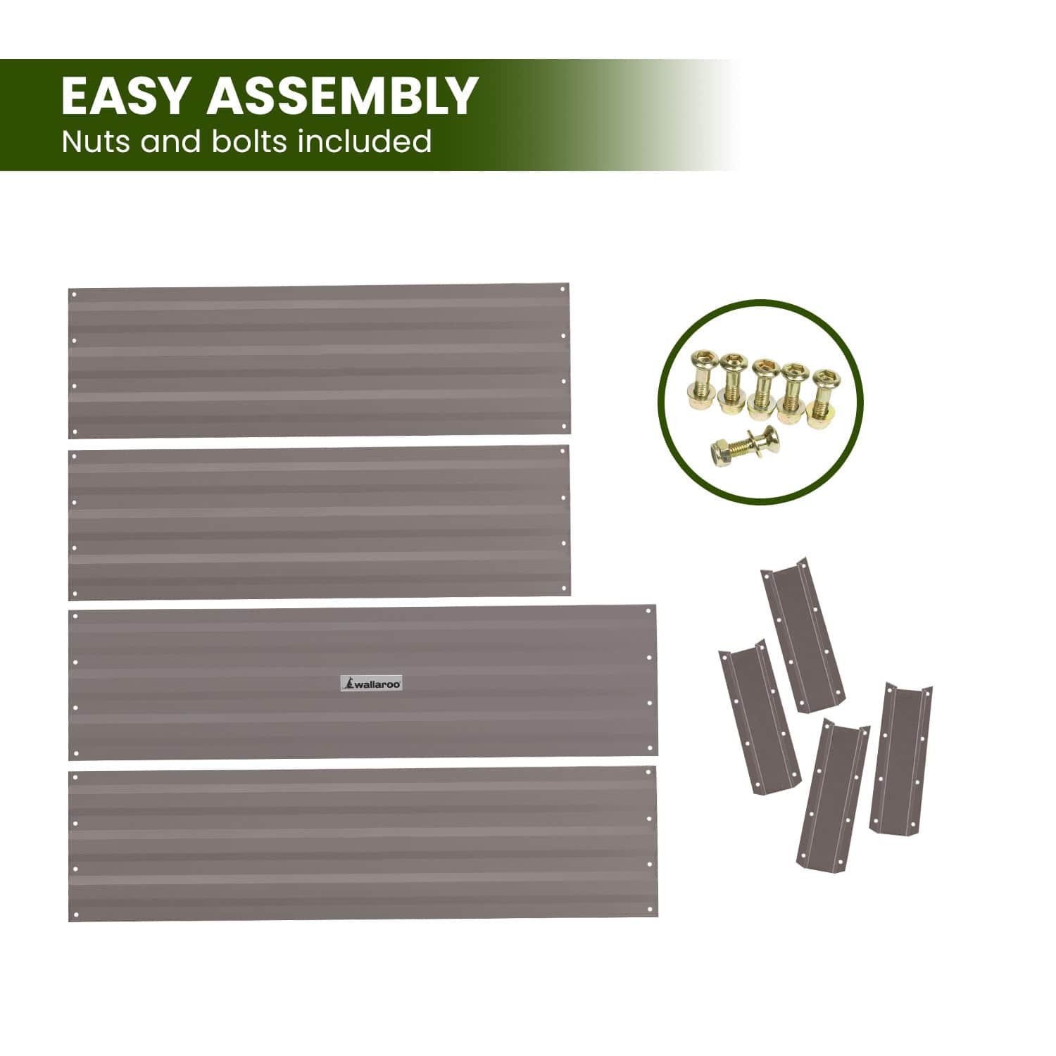 Garden Bed 120 X 60 X 30Cm Galvanized Steel - Grey