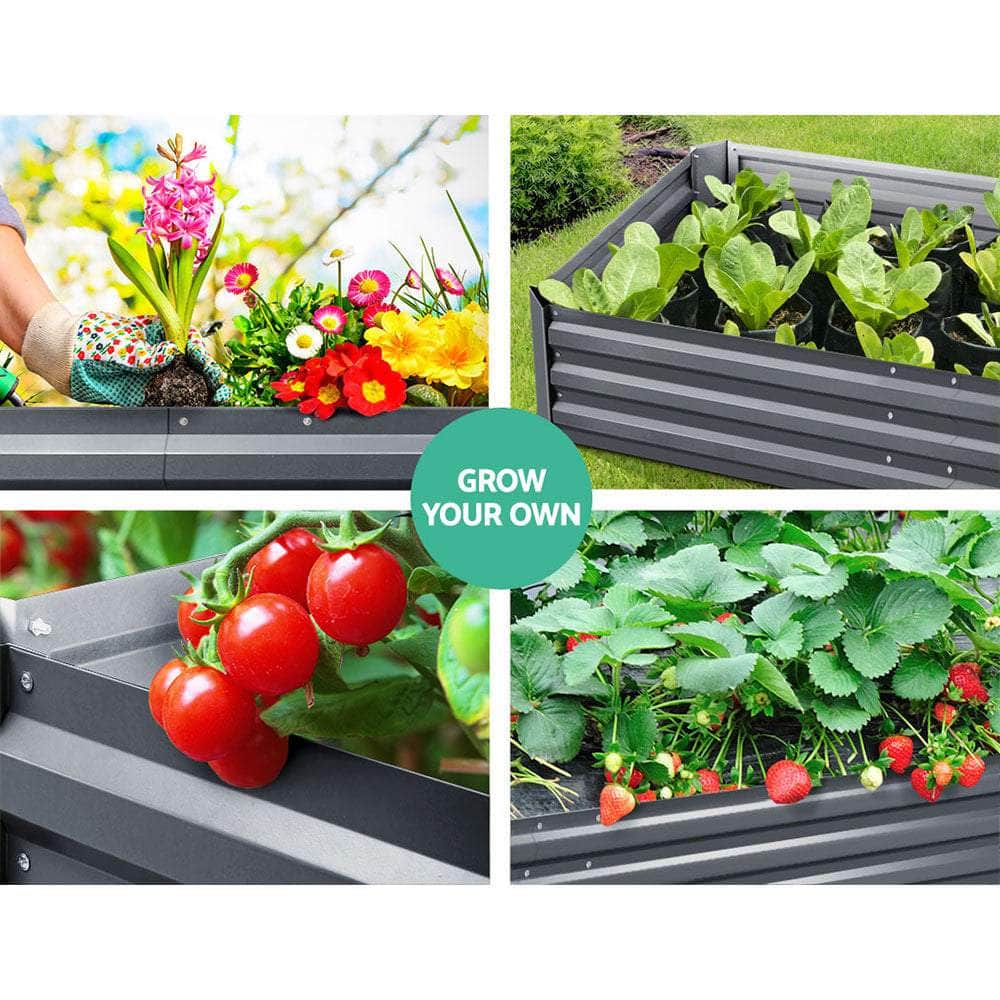Garden Bed 150x90cm Planter Box Raised Container Galvanised Steel