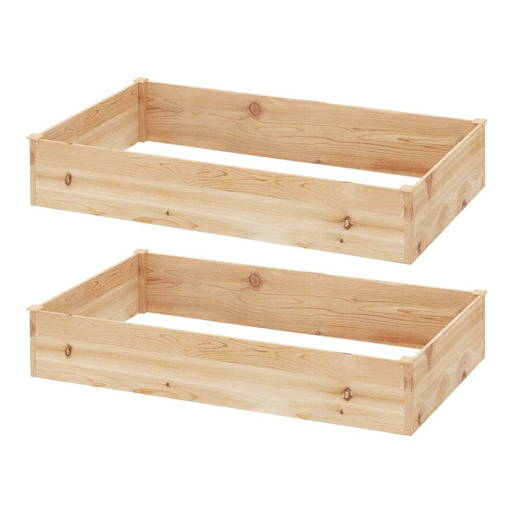 Garden Bed 150x90x30cm Wooden Planter Box Raised Container Growing