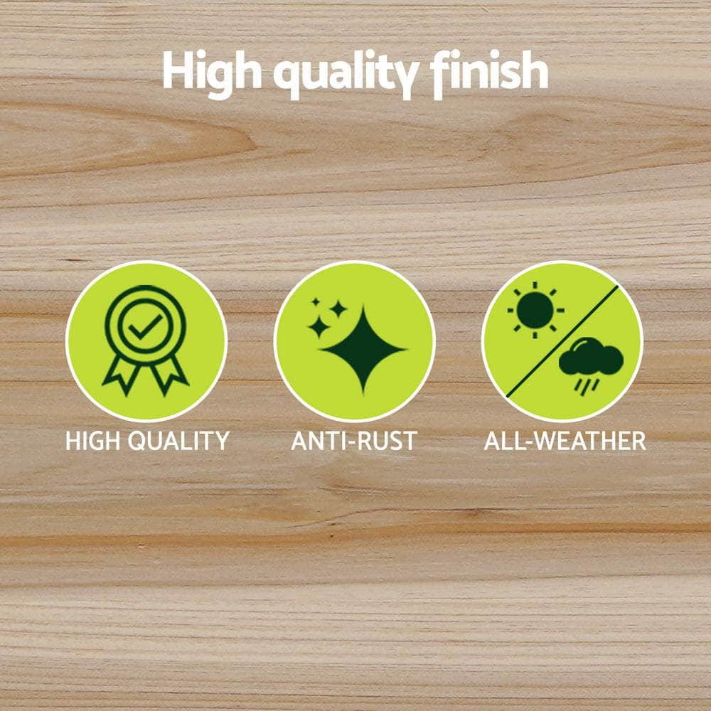 Garden Bed 150x90x30cm Wooden Planter Box Raised Container Growing | Wooden finish