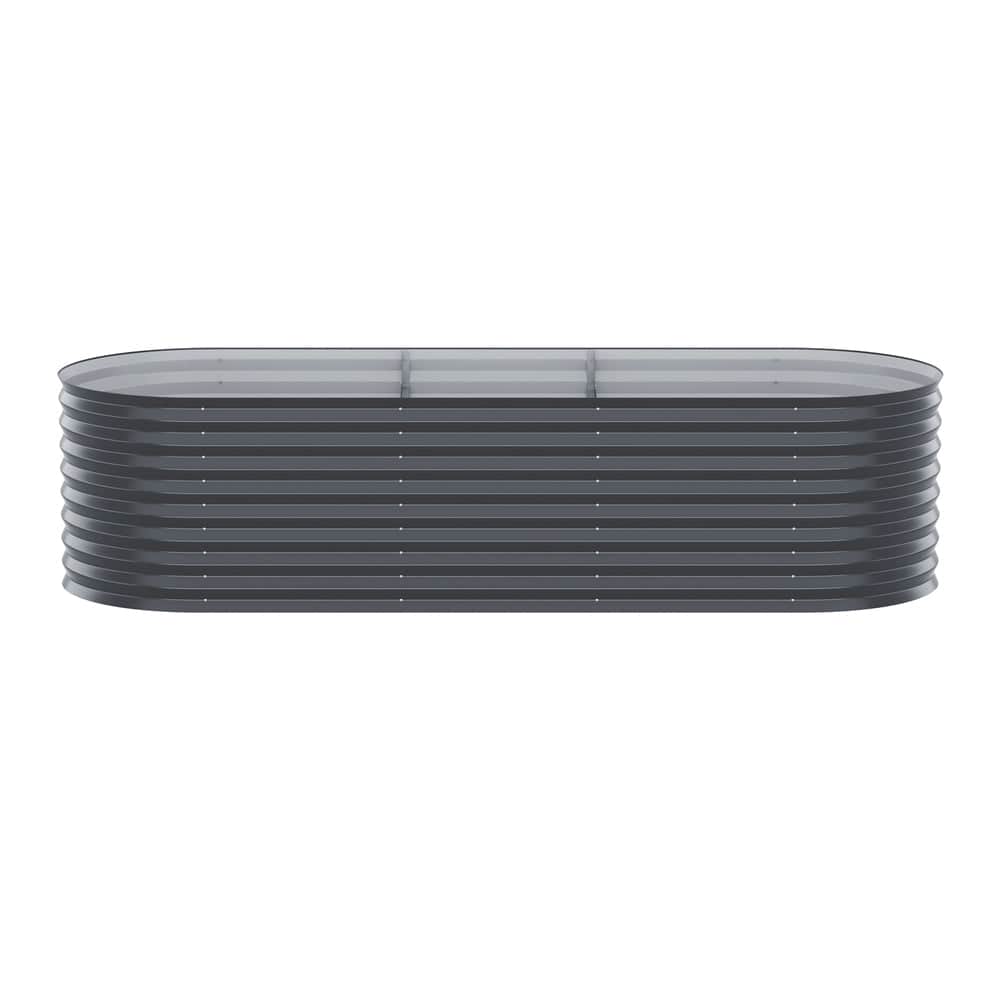 Garden Bed 240X80X56Cm Oval Planter Box with Greenhouses & Accessories - photo 8
