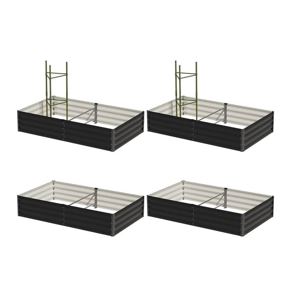 Garden Bed 290x90x30cm Planter Stand Box Galvanise