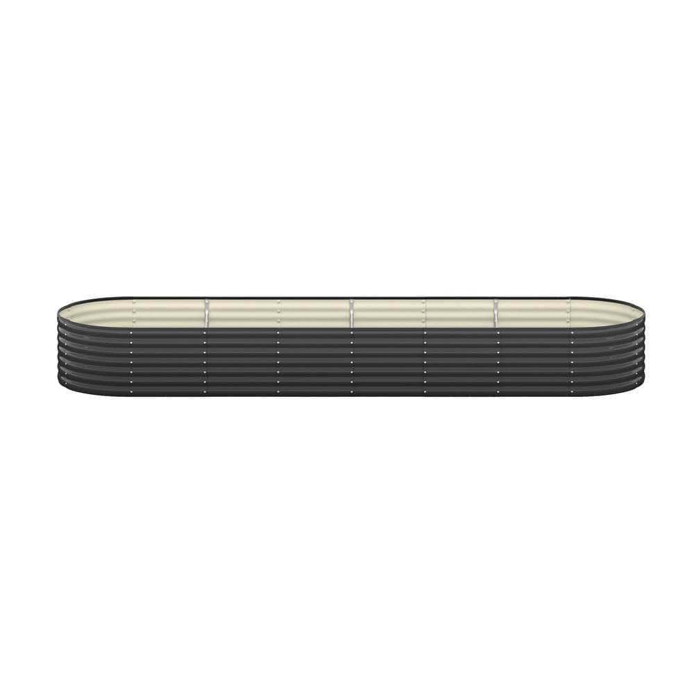 Garden Bed 320X80X56cm Galvanised Steel 4pcs