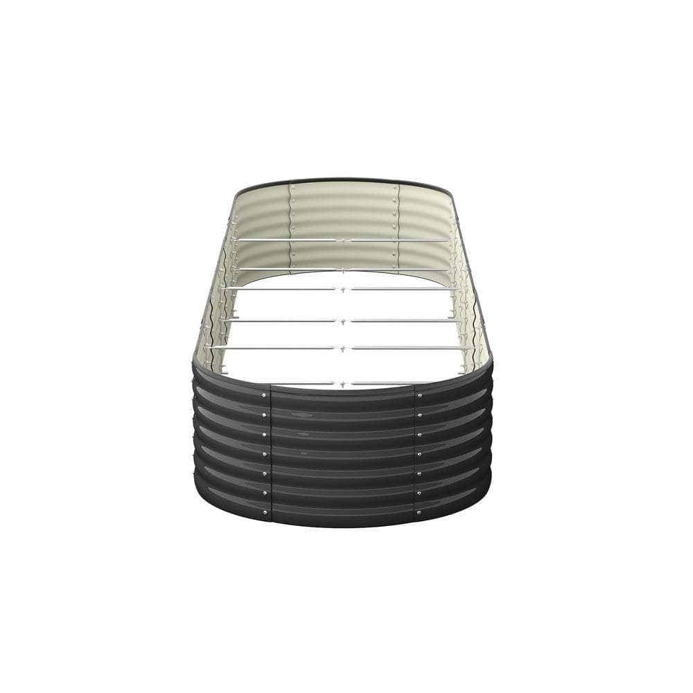 Garden Bed 320X80X56cm Galvanised Steel 4pcs