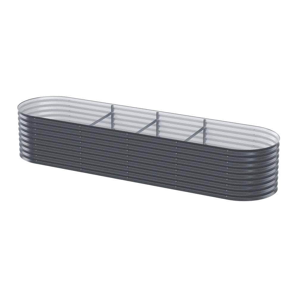Garden Bed 320X80X56cm Oval Planter Box