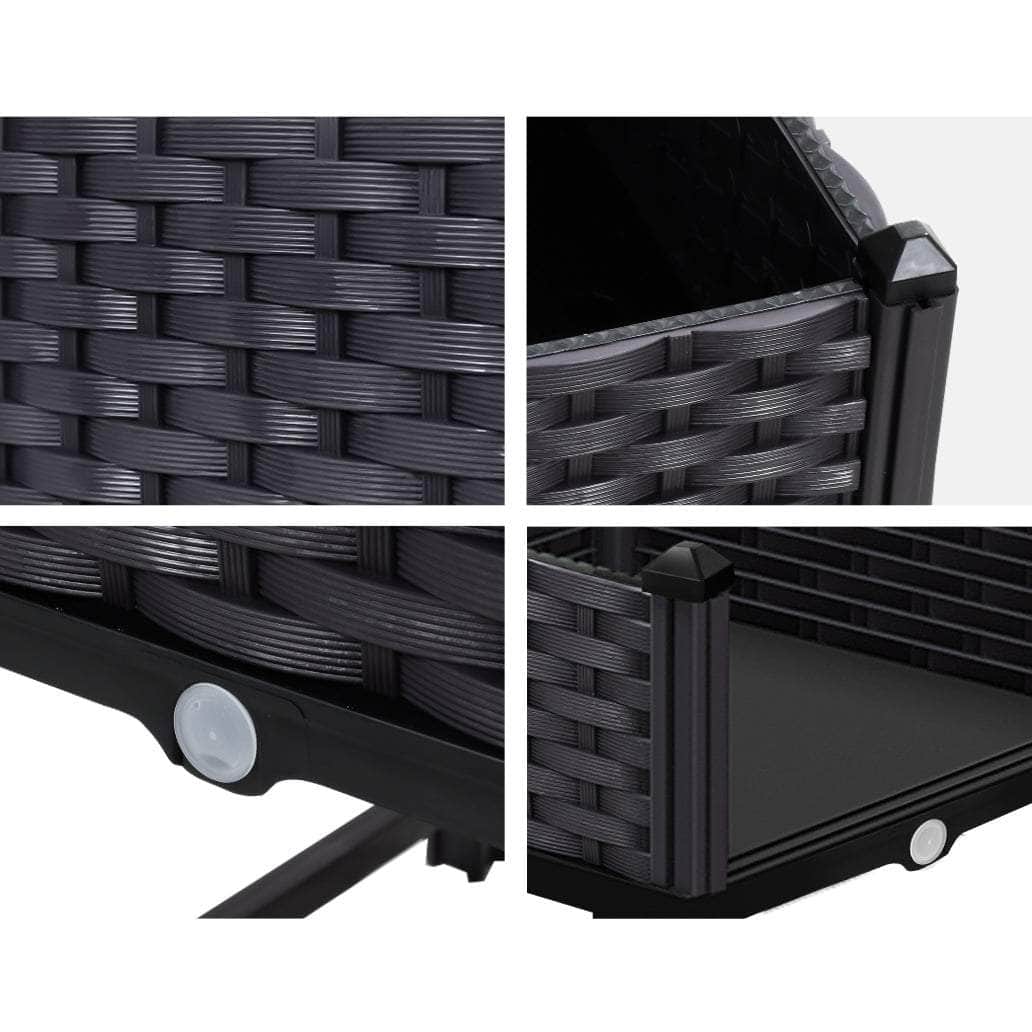 Garden Bed 40x40x23cm PP Planter Box Raised Container Growing Herb, Greenhouses & Accessories