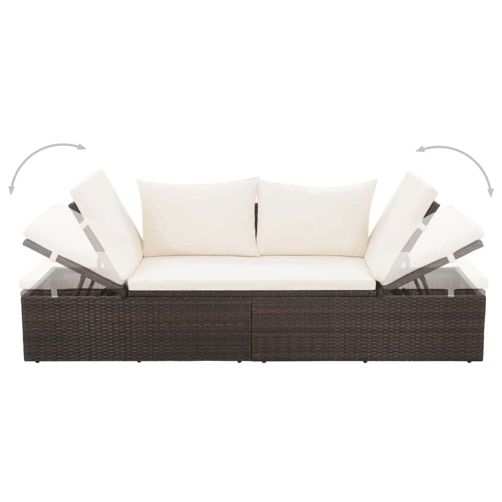 Garden Bed Brown Poly Rattan